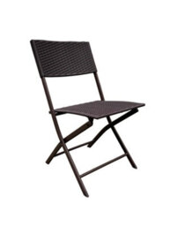 Aspect Furniture Ivy Folding Garden Balcony 3 Pieces Rattan Bistro Set ,brown - thumbnail 4