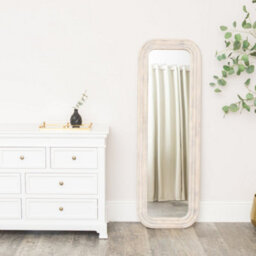 Melody Maison Light Wooden Arched Tall Wall & Leaner Mirror - 142Cm X 47Cm - thumbnail 2