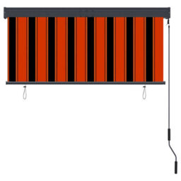 Berkfield Harmful Outdoor Roller Blind 140X250 Cm Orange And Brown - thumbnail 4