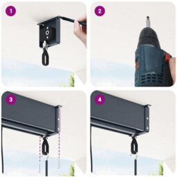 Berkfield Harmful Outdoor Roller Blind 140X250 Cm Orange And Brown - thumbnail 6