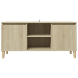 Vidaxl Tv Cabinet With Solid Wood Legs Sonoma Oak 103.5X35X50 Cm - thumbnail 5