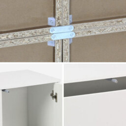 Sweeek - Bookshelf Kit White Wood Decor    9 Elements 100% Modular L 210 X W 35 X H 210 Cm    Kompo - thumbnail 5