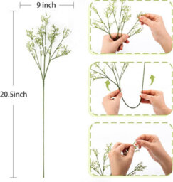 Artificial Gypsophila Flower Branches With A Realistic Feel, Suitable For Wedding Party Floral Arrangements - thumbnail 2