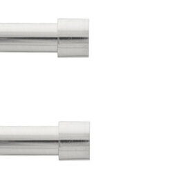 Toolty Curtain Rod Pole Finials Luna - 19 mm Inox - Durable Metal Construction - Pair - thumbnail 1