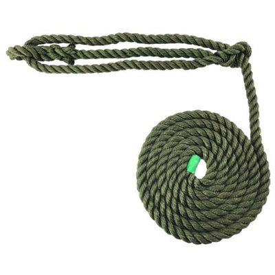 Ropeservices Uk 14mm Olive Softline Multifilament Plain Rope Halter X 12 Foot - image 1