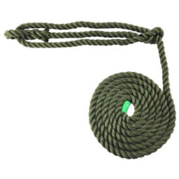 Ropeservices Uk 14mm Olive Softline Multifilament Plain Rope Halter X 12 Foot - thumbnail 1