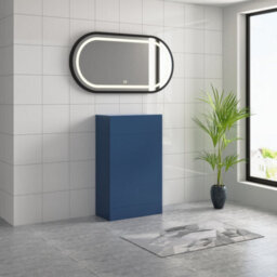 Sundaze Matt Blue 500mm Bathroom Freestanding Wc Toilet Cabinet Back To Wall Unit - thumbnail 1