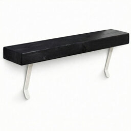 Mkgt Solid Wood Radiator Shelf, No Drill With Brackets, Handmade In Uk (Black, 120Cm) - thumbnail 1
