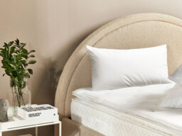Beliani Bed Pillow Errigal High Microfibre 40 X 80 Cm White - thumbnail 2