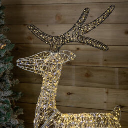 Samuel Alexander 1.3M Light Up Flexibrights Christmas Reindeer With 1880 White And Warm White Leds - thumbnail 4