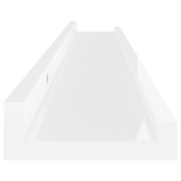 Berkfield Wall Shelves 4 Pcs High Gloss White 80X9X3 Cm - thumbnail 8