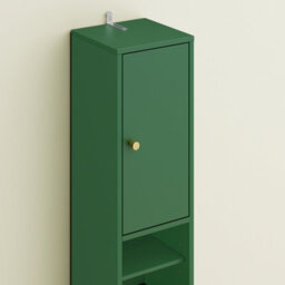 Sobuy Bzr34-Ii-Sy,tall Bathroom Storage Cabinet - Slim Bathroom Unit,compact Bathroom Furniture, Dark Green,w20Xd20Xh180 - thumbnail 7