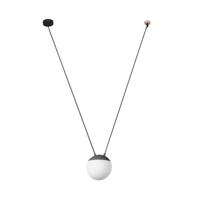 Luminosa Lighting Luminosa Mine 1 Light Ceiling Pendant Wood, Dark Grey, E27 - image 1