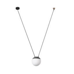 Luminosa Lighting Luminosa Mine 1 Light Ceiling Pendant Wood, Dark Grey, E27