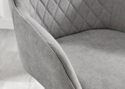Furniturebox Set Of 2 Dining Chairs - Falun Modern Dining Chairs - Grey Fabric Black Leg Dining Chairs - Kitchen Dining Room Chairs - thumbnail 7