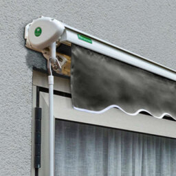 Primrose Awnings 3.5M X 2.5M Retractable Manual Half Cassette Charcoal Awning Outdoor Patio Canopy - thumbnail 2
