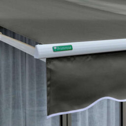 Primrose Awnings 3.5M X 2.5M Retractable Manual Half Cassette Charcoal Awning Outdoor Patio Canopy - thumbnail 7
