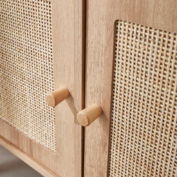 Sweeek - Children's 4-Door Chest Of Drawers With Wood Effect Boheme Kids Natural 80X30X80 Cm - thumbnail 8