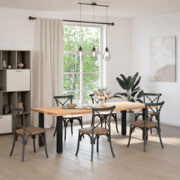 Walplus Console Table Legs 4 Pcs Black 72-74 Cm Steel - thumbnail 3
