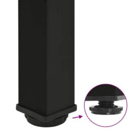 Walplus Console Table Legs 4 Pcs Black 72-74 Cm Steel - thumbnail 9