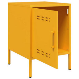 Berkfield Bedside Cabinets 2 Pcs Mustard Yellow 36X39X50.5 Cm Steel - thumbnail 9