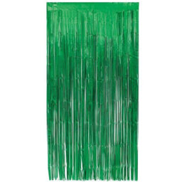 Unique Party Foil Fringe Door Curtain Green (One Size) - thumbnail 1