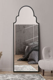 "Mirroroutlet Crown Arcus Black Framed Arched Leaner / Wall Mirror 71"" X 28 (180Cm X 70Cm)" - thumbnail 2