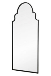 "Mirroroutlet Crown Arcus Black Framed Arched Leaner / Wall Mirror 71"" X 28 (180Cm X 70Cm)" - thumbnail 4