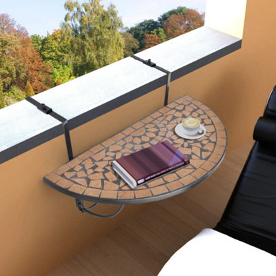 Walplus Hanging Balcony Table Terracotta Mosaic - image 1