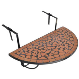 Walplus Hanging Balcony Table Terracotta Mosaic - thumbnail 2
