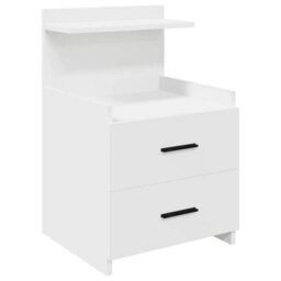 Berkfield Durable Bedside Cabinets 2 Pcs With 2 Drawers White 40X36.5X62 Cm - thumbnail 6