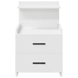 Berkfield Durable Bedside Cabinets 2 Pcs With 2 Drawers White 40X36.5X62 Cm - thumbnail 4
