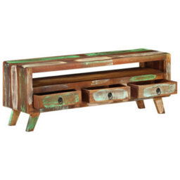 Berkfield Tv Cabinet Multicolour 110X30X40 Cm Solid Reclaimed Wood - thumbnail 3