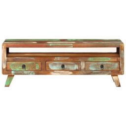 Berkfield Tv Cabinet Multicolour 110X30X40 Cm Solid Reclaimed Wood - thumbnail 2