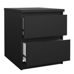 Furniture To Go Naia Bedside 2 Drawers In Matt Black (W) 40.4 X  (H) 49.5 X (D) 50Cm - thumbnail 5