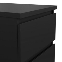 Furniture To Go Naia Bedside 2 Drawers In Matt Black (W) 40.4 X  (H) 49.5 X (D) 50Cm - thumbnail 7