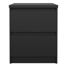 Furniture To Go Naia Bedside 2 Drawers In Matt Black (W) 40.4 X  (H) 49.5 X (D) 50Cm - thumbnail 3