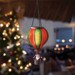 Marco Paul Led Santa In Hot Air Balloon Christmas Decoration - thumbnail 1