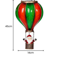 Marco Paul Led Santa In Hot Air Balloon Christmas Decoration - thumbnail 2