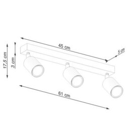 Sollux Lighting Verdo Steel/wood Black 3 Lights Modern Ceiling Light - thumbnail 5