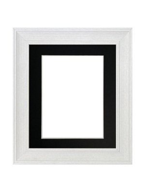 Frames By Post Scandi Limed White Frame With Black Mount For Image Size 15 X 10 Inch - image 1
