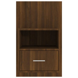 Berkfield Wall-Mounted Bedside Cabinet Brown Oak - thumbnail 5
