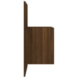 Berkfield Wall-Mounted Bedside Cabinet Brown Oak - thumbnail 7