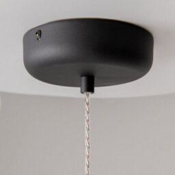 Luminosa Lighting Luminosa Spirito Modern Dome Pendant Ceiling Light Black 3000K 1600Lm Smoky Shade - thumbnail 5