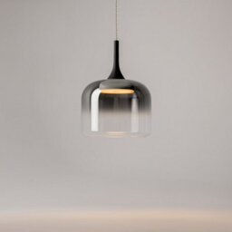 Luminosa Lighting Luminosa Spirito Modern Dome Pendant Ceiling Light Black 3000K 1600Lm Smoky Shade - thumbnail 4
