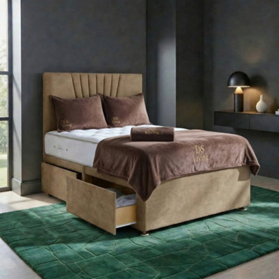 DS Living Elysian Beige King Four Drawer Divan Bed - image 1
