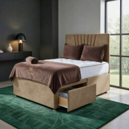 DS Living Elysian Beige King Four Drawer Divan Bed - thumbnail 2