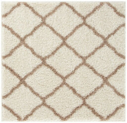 The Rugs Moroccan Shaggy Rugs And Runners Soft  High Pile Ivory And Beige Living Room Kitchen Hallway 730 - thumbnail 1