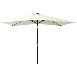 Berkfield Parasol With Leds And Steel Pole Sand 2X3 M - thumbnail 3