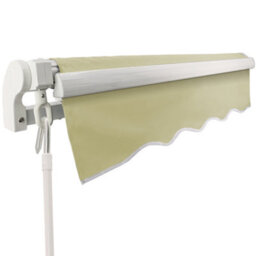 Sundaze 3.5 X 2.5M Manual Awning Retractable Garden Patio Canopy Sun Shade Shelter With Fittings And Crank Handle Cream - thumbnail 3